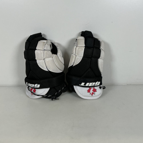 Vist Large View of Product Image Which is Used Gait GUNNER CANADA LACROSSE GLOVES Lacrosse Gloves Mens White 12"