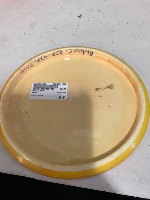 Vist Large View of Product Image Which is Used Axiom HEX Disc Golf Mid Range Yellow