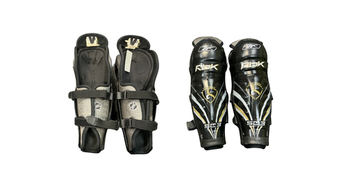 Vist Large View of Product Image Which is Used Reebok CROSBY SC3 Intermediate Shin Guards Black 13"