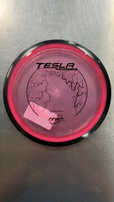 Vist Large View of Product Image Which is Used MVP PROTON TESLA Disc Golf Driver Pink