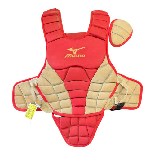 Vist Large View of Product Image Which is Used Mizuno CATCHERS CP Catchers Chest Protector Red Youth