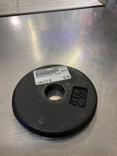 Vist Large View of Product Image Which is Used Standard Plate (Each) 2.5 lb