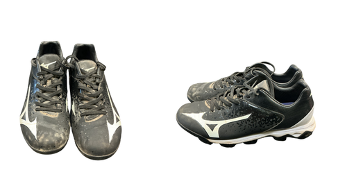 Vist Large View of Product Image Which is Used Mizuno MIZUNO BASEBALL CLEAT BB/SB Cleats Black Senior 8.5