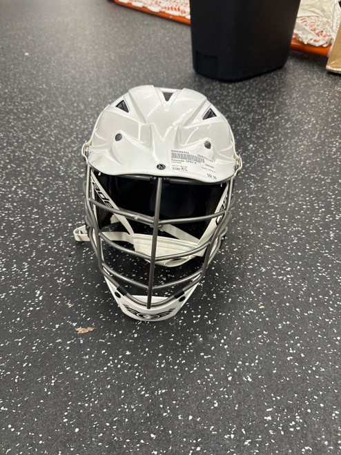 Vist Large View of Product Image Which is Used Cascade CPRV-R Lacrosse Helmet White M/L