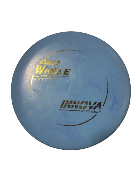 Vist Large View of Product Image Which is Used Innova KC PRO WHALE Disc Golf Putter Carolina Blue