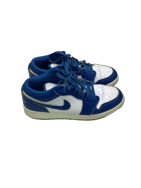 Vist Large View of Product Image Which is Used Nike AIR JORDAN Basketball Shoes Y Royal Blue And White Senior 6.5