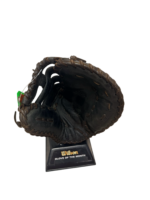 Vist Large View of Product Image Which is Used Rawlings PREMIUM SERIES D125FB Leather Shell First Base Mitt RH Throw Black 12 1/2"