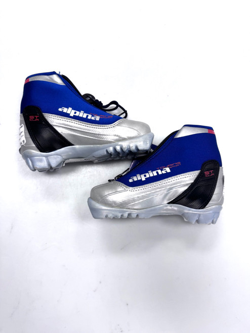 Vist Large View of Product Image Which is Used Alpina T10JR Boys NNN XC Ski Boots Royal Blue YT-11