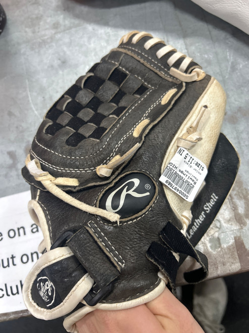 Vist Large View of Product Image Which is Used Rawlings HIGHLIGHT BB/SB Glove RH Throw Black 11 1/2"