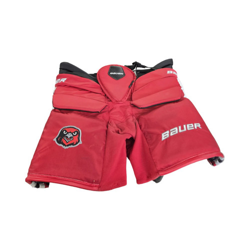 Vist Large View of Product Image Which is Used Bauer INT LG GOALIE PANTS Inter Goalie Pant Red LG