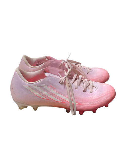 Vist Large View of Product Image Which is Used Adidas Soccer Cleats Pink Senior 6