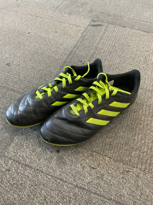 Vist Large View of Product Image Which is Used Adidas Soccer Cleats Neon Green Junior 04.5
