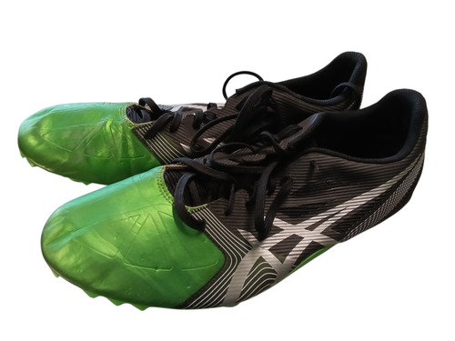 Vist Large View of Product Image Which is Used Asics Track & Field Cleats Adult Green Senior 12.5