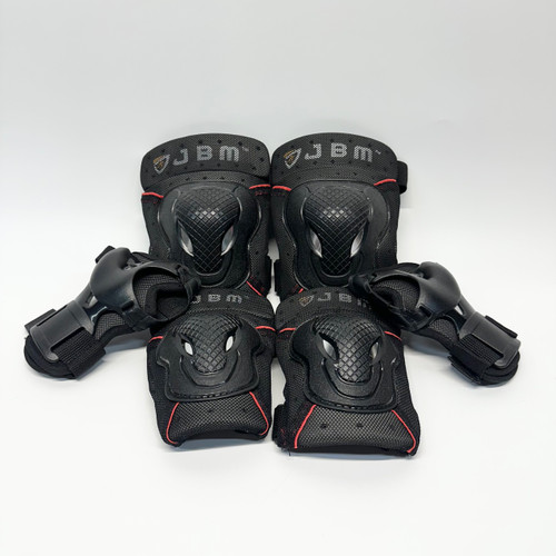 Vist Large View of Product Image Which is Used Jbm Skateboard Elbow Pads Black MD