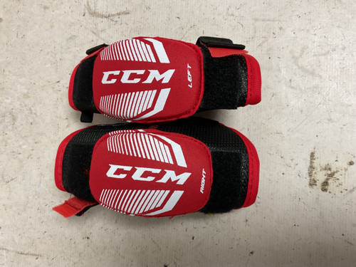 Vist Large View of Product Image Which is Used CCM JETSPEED FT350 Youth Elbow Pads Black And Red SM