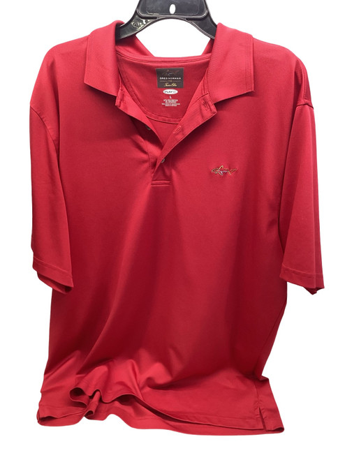 Vist Large View of Product Image Which is Used S.S. Golf Shirt M Red LG