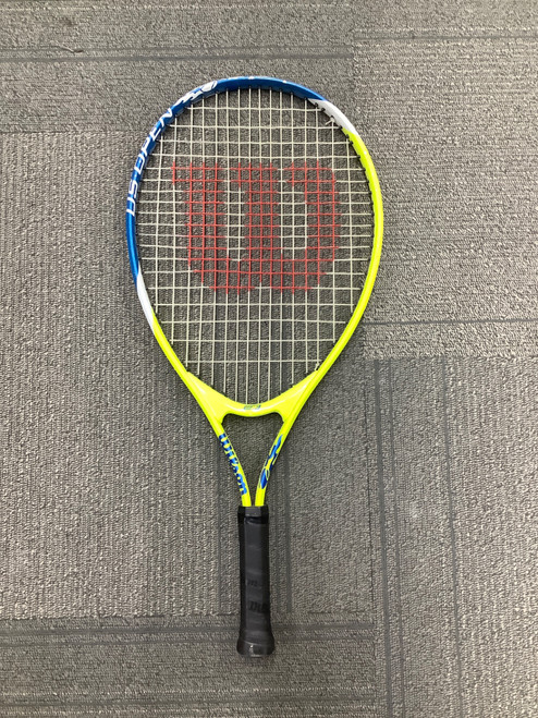 Vist Large View of Product Image Which is Used Wilson US OPEN Junior Tennis Racquet Yellow 23"