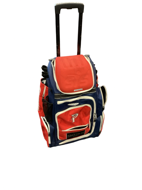 Vist Large View of Product Image Which is Used SMASH IT SPORTS BB/SB Player Wheeled Bag Navy Blue And Red