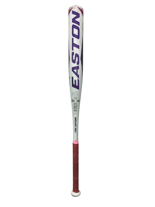 Vist Large View of Product Image Which is Used Easton FP22PSA PINK SAPPHIRE BB/SB Fastpitch Bat White 30"