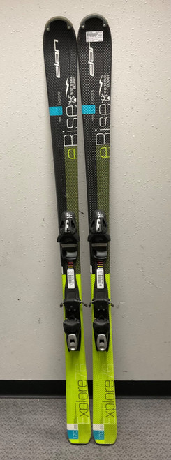 Vist Large View of Product Image Which is Used Elan EXPLORE 76 Mens DH Ski/Binding Black And Neon Green 170 cm