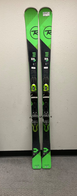 Vist Large View of Product Image Which is Used Rossignol EXP 77 Mens DH Ski/Binding Black And Green 168 cm