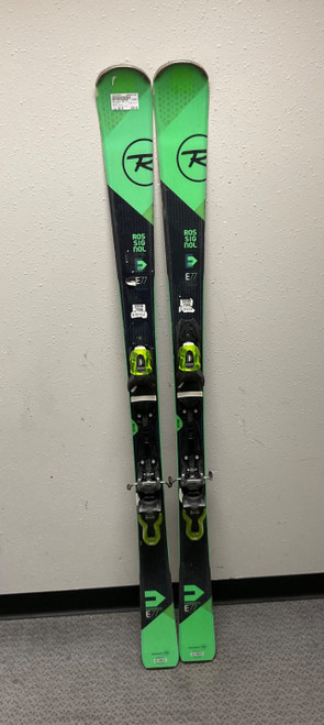 Vist Large View of Product Image Which is Used Rossignol EXP 77 Mens DH Ski/Binding Black And Green 160 cm