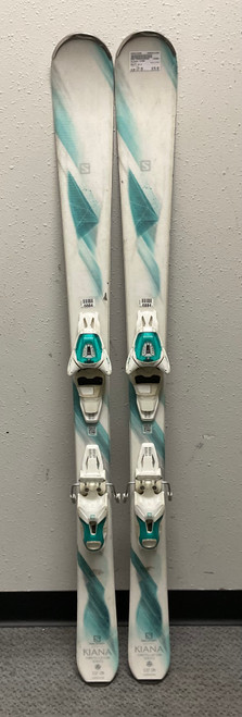 Vist Large View of Product Image Which is Used Salomon KIANA Womens DH Ski/Binding Teal 137 cm