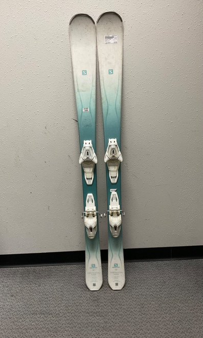 Vist Large View of Product Image Which is Used Salomon KIANA Womens DH Ski/Binding Teal 144 cm