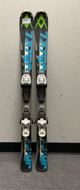 Vist Large View of Product Image Which is Used Volkl RTM JR Boys DH Ski/Binding Navy Blue 100 cm