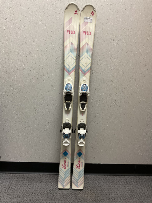 Vist Large View of Product Image Which is Used Volkl CHICA Girls DH Ski/Binding Pink 130 cm