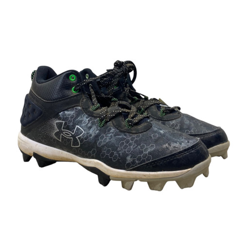 Vist Large View of Product Image Which is Used Under Armour Jr FB Cleats Black Junior 05