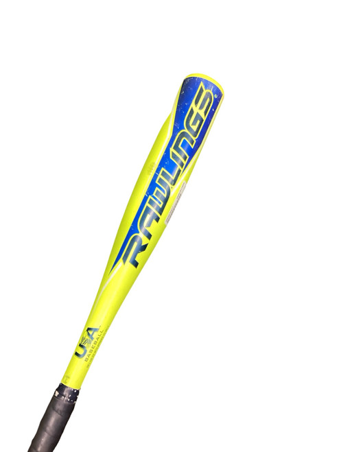Vist Large View of Product Image Which is Used Rawlings RX4 BB/SB T-Ball Bat Black/Yellow/Royal 24"