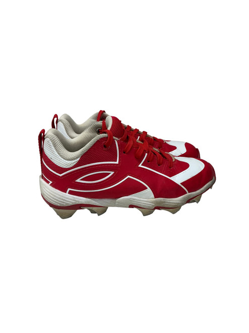 Vist Large View of Product Image Which is Used Under Armour LEADOFF ICON LOW RM BB/SB Cleats Red And White Junior 02