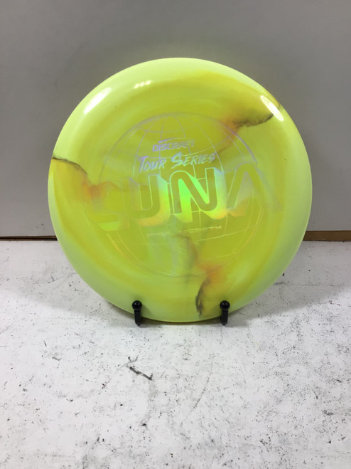 Vist Large View of Product Image Which is Used Discraft ESP LUNA Disc Golf Putter Yellow 176g