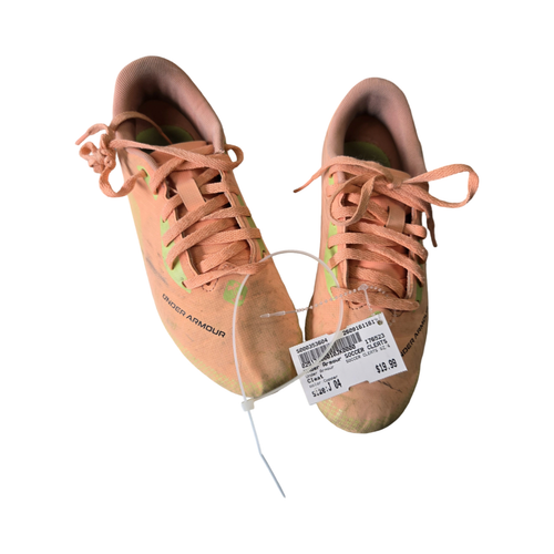 Vist Large View of Product Image Which is Used Under Armour SOCCER CLEATS SZ 4 Soccer Cleats Copper Junior 04