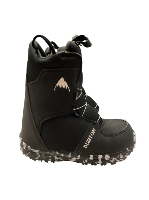 Vist Large View of Product Image Which is Used Burton GROM BOA SZ 2 Boys Snowboard Boots Black Junior 02