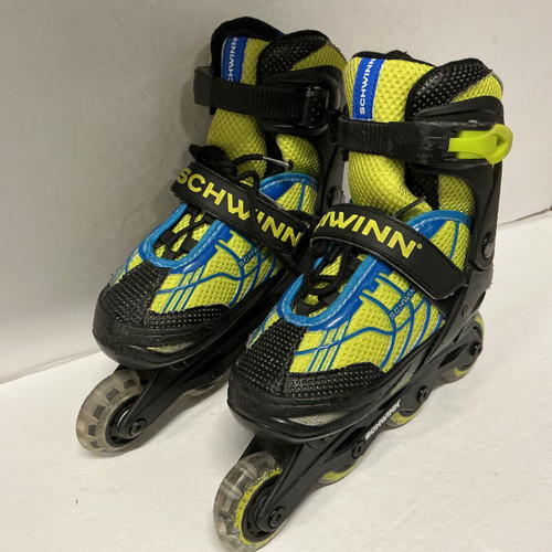 Vist Large View of Product Image Which is Used Schwinn ADJ 1-4 Junior Rec Fitness Skates Optic Yellow Adjustable