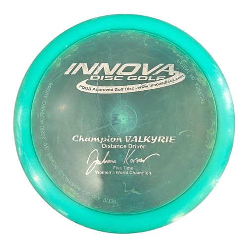Vist Large View of Product Image Which is Used Innova CHAMPION VALKYRIE PFN Disc Golf Driver Green 150g