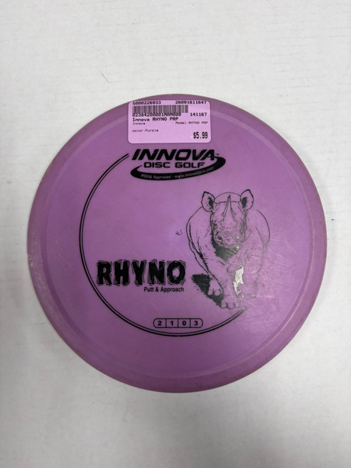Vist Large View of Product Image Which is Used Innova RHYNO PRP Disc Golf Putter Purple