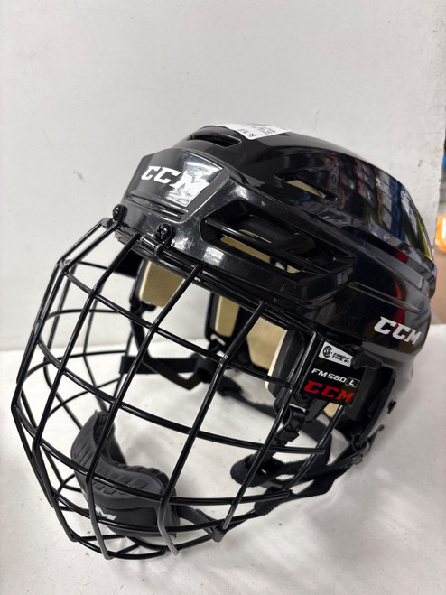 Vist Large View of Product Image Which is Used CCM TACKS 110 NO CSA NO EAR GUARDS Helmet Cage Combo Black LG
