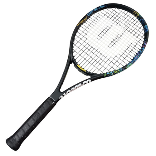 Vist Large View of Product Image Which is Used Wilson BLX 100 Adult Tennis Racquet Black 4 3/8"
