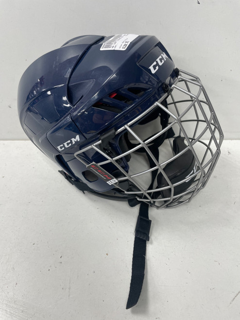 Vist Large View of Product Image Which is Used CCM TACKS 50 Helmet Cage Combo Navy Blue XS