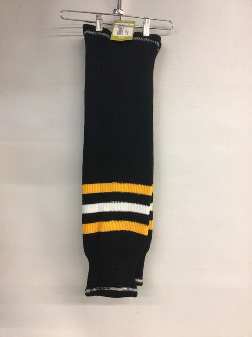 Vist Large View of Product Image Which is Used Hockey Sock White/Black/Yellow 25"