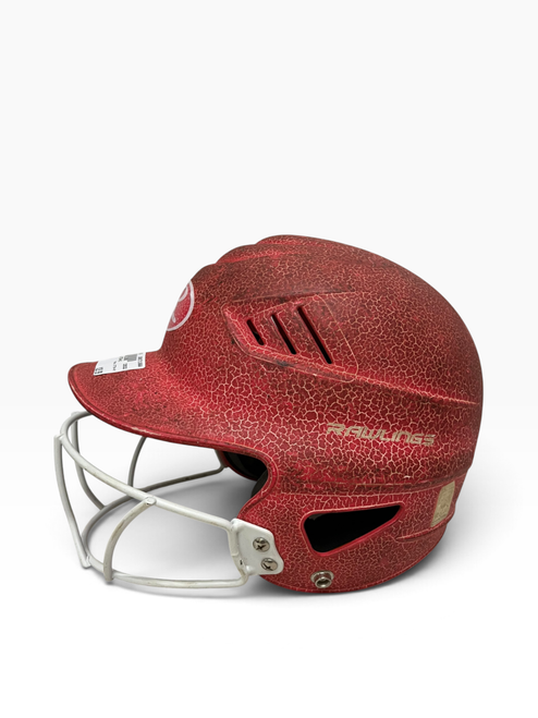 Vist Large View of Product Image Which is Used Rawlings CFTBH-R1 Batting Helmet w/Mask Pink SM