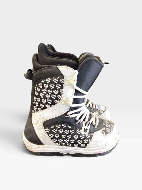 Vist Large View of Product Image Which is Used Burton SMALLS SHAUN WHITE Mens Snowboard Boots Black Senior 6