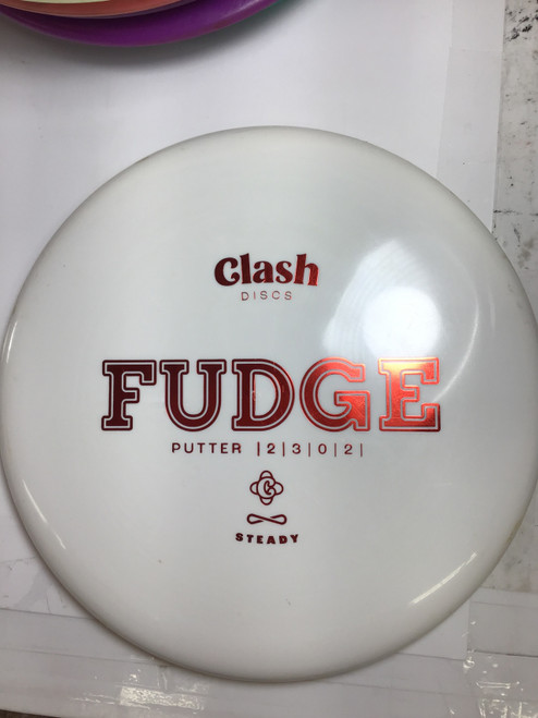 Vist Large View of Product Image Which is Used Clash Discs STEADY FUDGE Disc Golf Putter White 175g