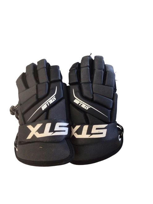 Vist Large View of Product Image Which is Used STX STALLION 200 Lacrosse Gloves Junior Black 10"