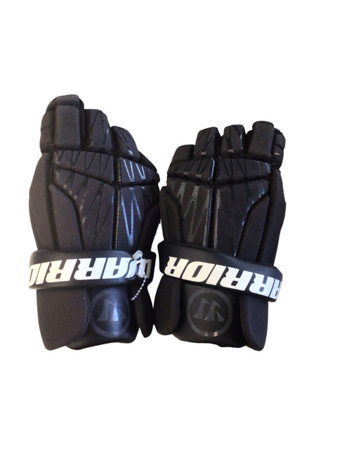 Vist Large View of Product Image Which is Used Warrior BURN Lacrosse Gloves Junior Black 10"