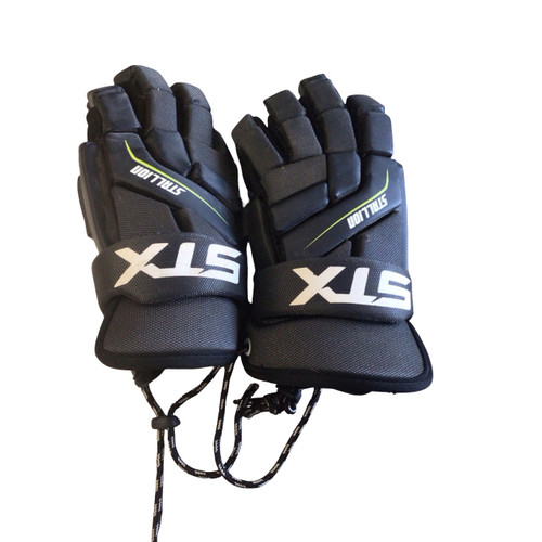 Vist Large View of Product Image Which is Used STX STALLION 200 Lacrosse Gloves Junior Black 8"