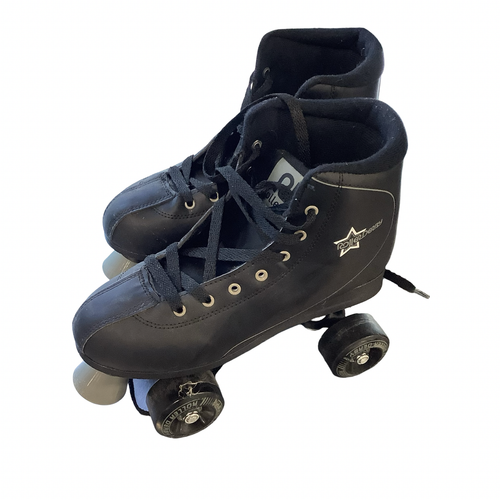 Vist Large View of Product Image Which is Used RollerDerby ROLLERSTAR 600 Senior Rec Fitness Skates Black Senior 8